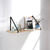 Etagère style industriel métal et bois - L 80 cm (noir/bois)