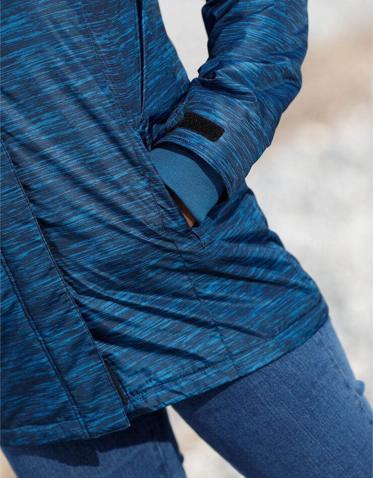 Parka imperméable doublée polaire imprimée chiné (bleu canard) Parka imperméable doublée polaire imprimée chiné (bleu canard)