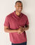 Polo uni maille piquée manches courtes (rose foncé)