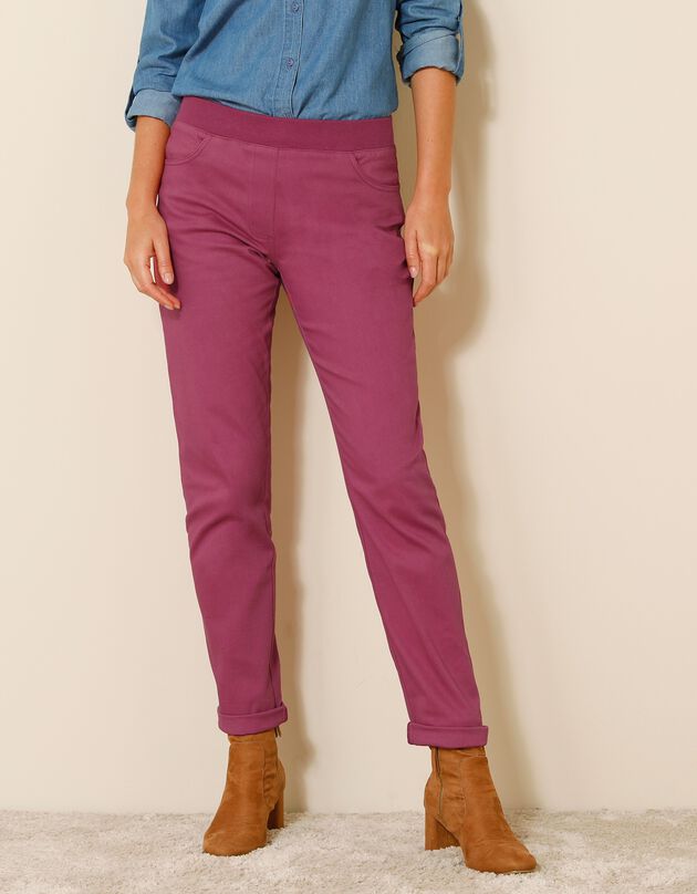 Pantalon coupe "boyfriend" ultra confort (violine)