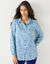 Chemise liquette imprimé minimaliste (marine / bleu dur)
