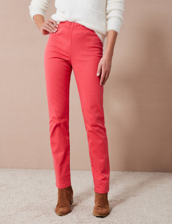 Pantalon sculptant, ceinture ventre plat (rouge)