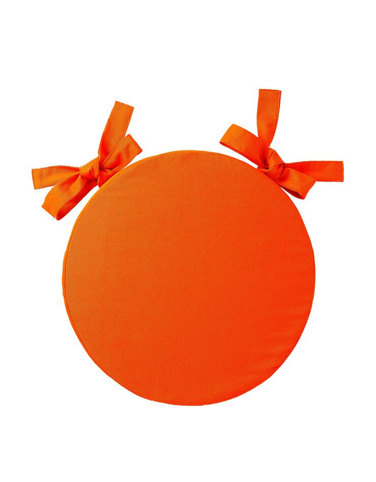 Coussin d'assise uni rond bachette (orange) Coussin d'assise uni rond bachette (orange)
