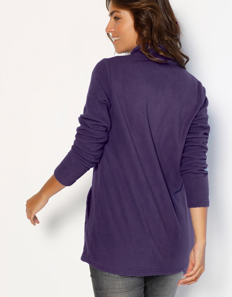 Veste polaire zippée manches longues (violet) Veste polaire zippée manches longues (violet)