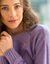 Pull col rond en maille fantaisie (parme)