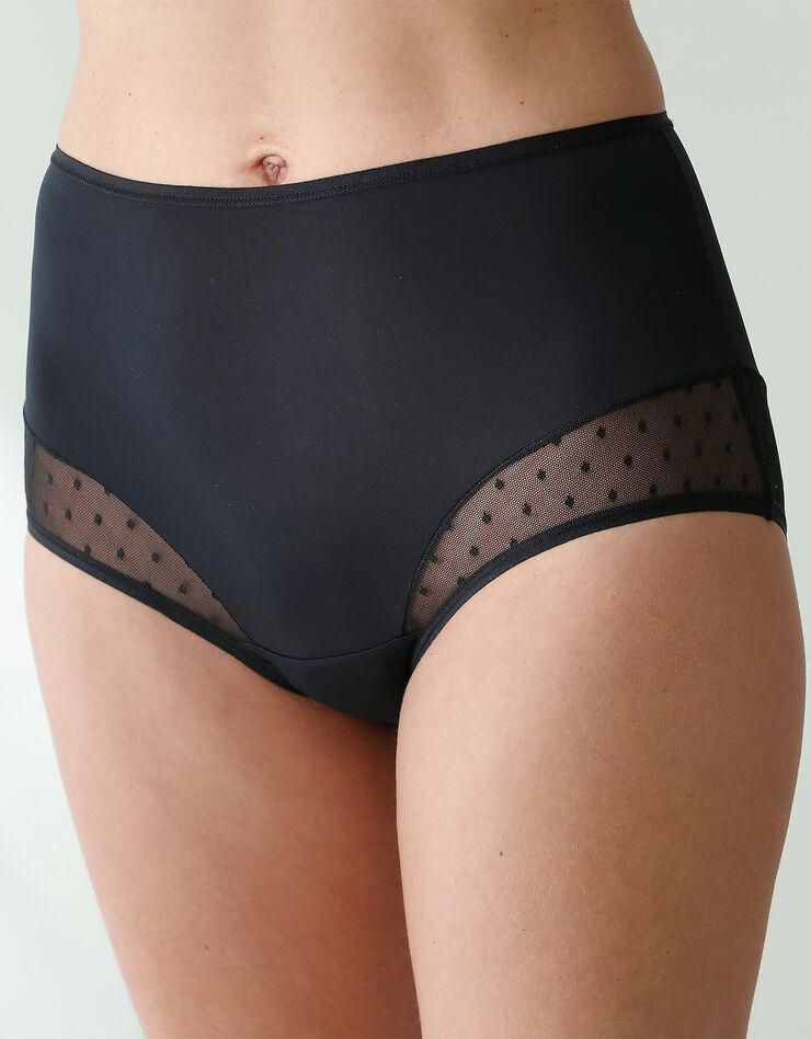 Culotte microfibre taille haute – lot de 2 (noir) Culotte microfibre taille haute – lot de 2 (noir)