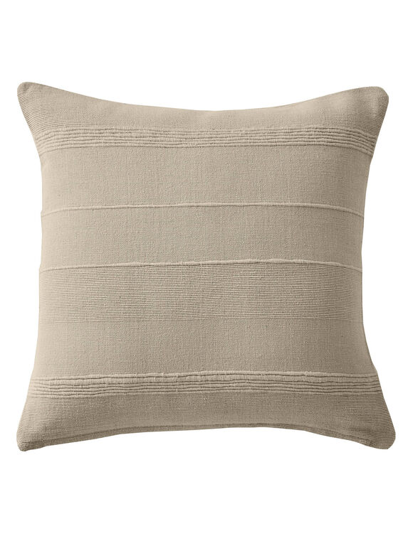 Housse coussin unie coton tissage artisanal - lot de 2 (ficelle)
