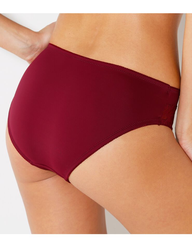 Culotte microfibre et dentelle Morella - lot de 2 (bordeaux) Culotte microfibre et dentelle Morella - lot de 2 (bordeaux)