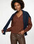 Pull col V festonn&eacute;, maille pointelle ajour&eacute;e fantaisie (noisette)