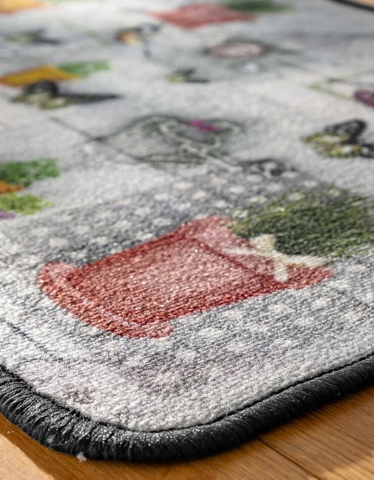 Tapis cuisine motif jardin (unique)