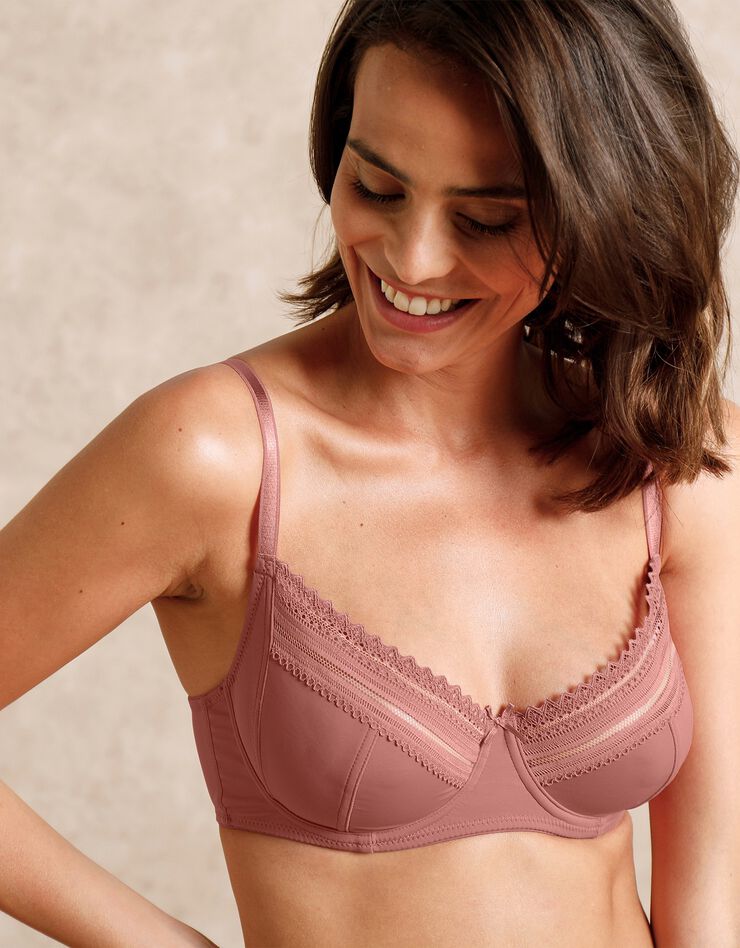 Soutien-gorge invisible forme corbeille Albury - avec armatures (bois rose) Soutien-gorge invisible forme corbeille Albury - avec armatures (bois rose)