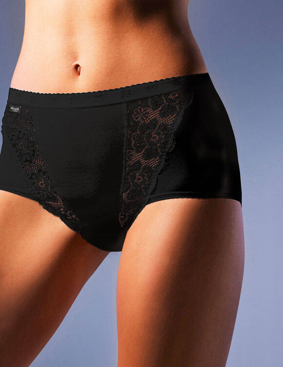 Culotte maxi Chic, lot de 3 achetées + 1 GRATUITE (1) (noir)