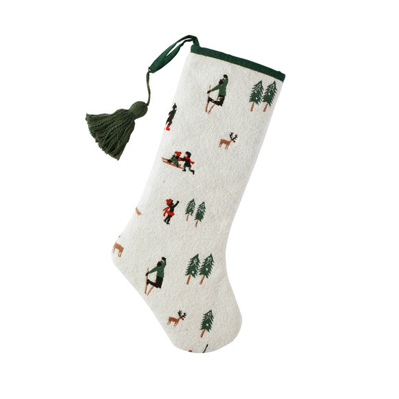 Chaussette de Noël décorative (vert)
