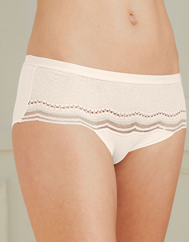 Culotte microfibre forme midi Secret Comfort (ivoire)