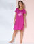 Chemise de nuit courte imprimé tortue (framboise)