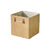 Cube de rangement pliable, velours (beige)