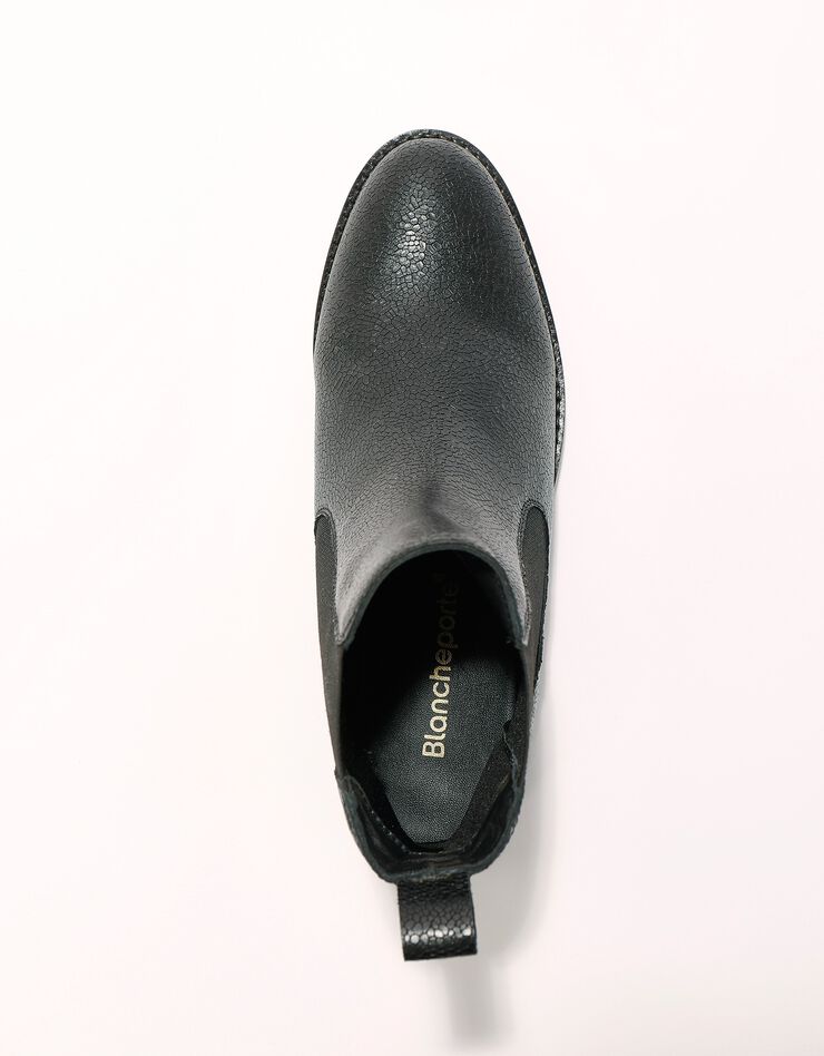 Boots en cuir embossé écailles (noir) Boots en cuir embossé écailles (noir)