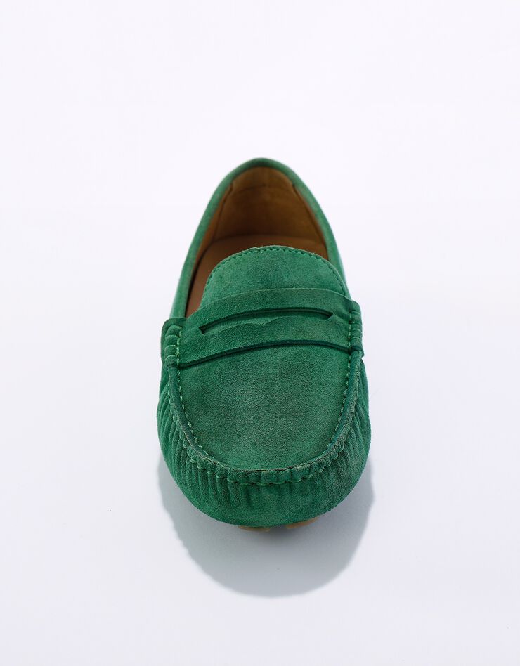 Mocassins en cuir velours (vert)