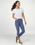 Corsaire extensible taille &eacute;lastiqu&eacute;e - lot de 3 (blanc + noir + indigo)
