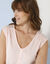 T-shirt col V boutons fantaisie (rose poudré)