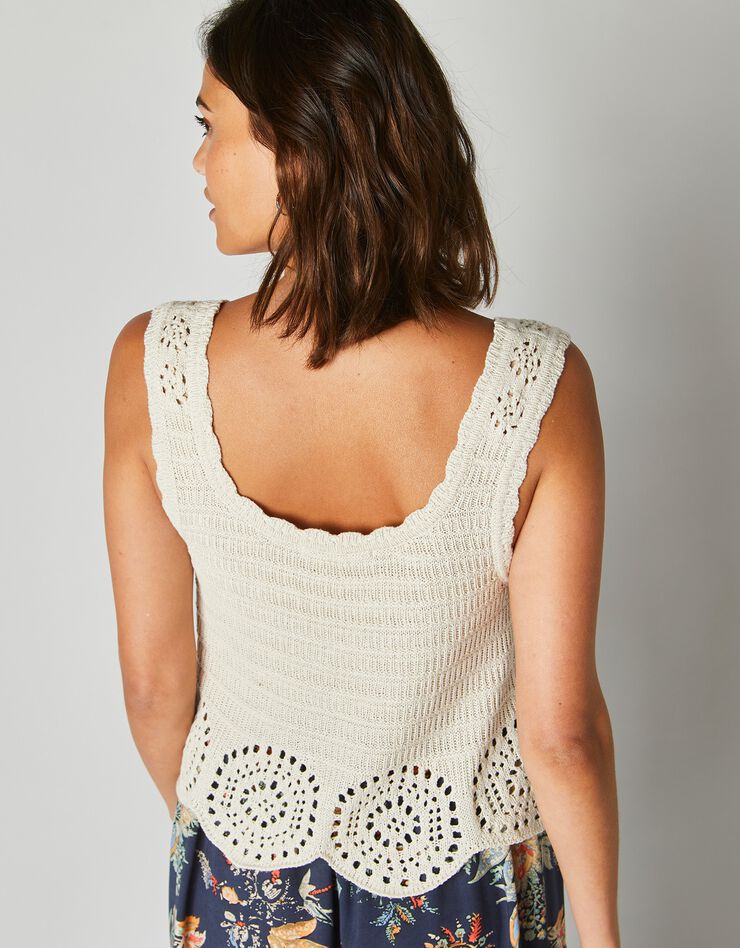 Pull sans manches (écru) Pull sans manches (écru)