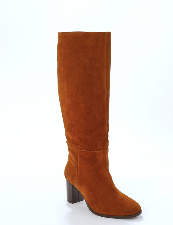 Bottes en cuir suédé  (caramel)