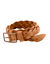 Ceinture large tressée cuir (caramel)