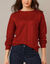 Pull torsad&eacute;, maille anglaise (rouge fonc&eacute;)