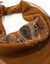 Foulard imprim&eacute; bandana, voile de coton (noisette)