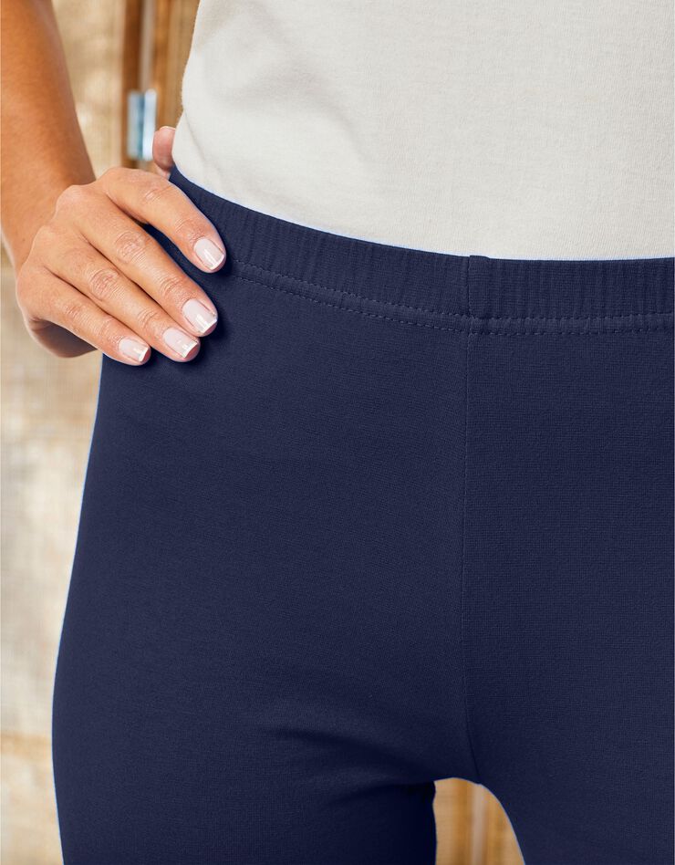 Legging long uni - lot de 2 (marine / noir)