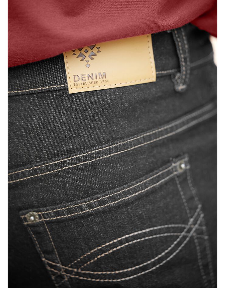 Bermuda jean extensible grand confort (noir) Bermuda jean extensible grand confort (noir)
