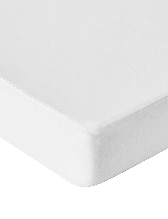 Protège-matelas molleton absorbant 400 g/m² housse 30 cm (blanc)