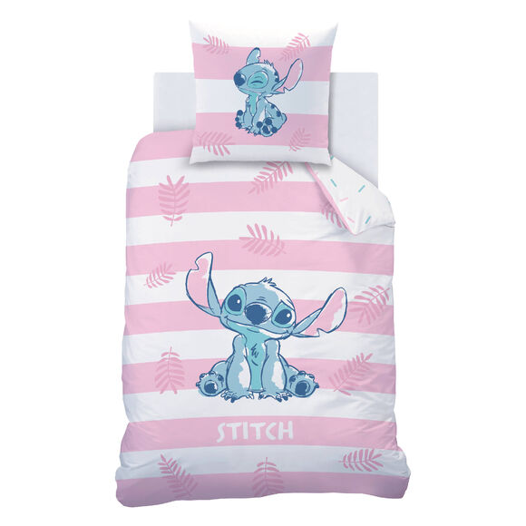 Parure de lit Stitch® - coton (bleu / rose)