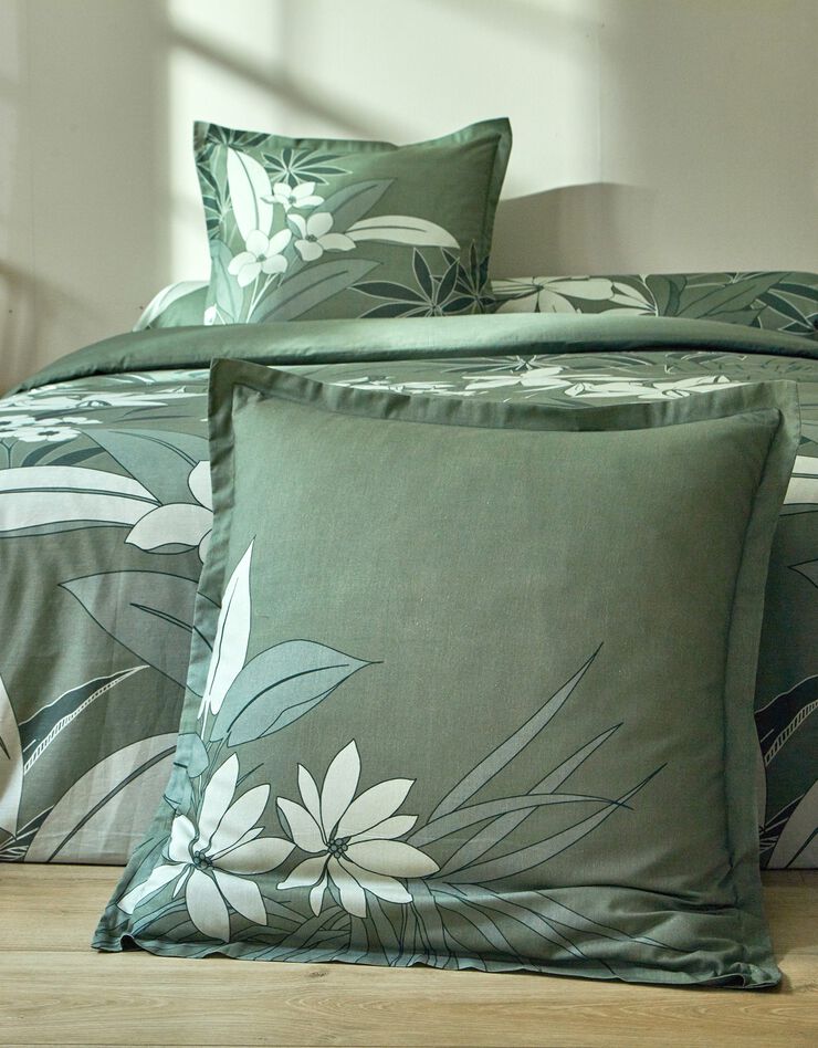 Linge de lit Émilie en coton imprimé  (vert)