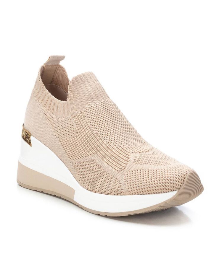 Baskets compensées à enfiler  (beige)