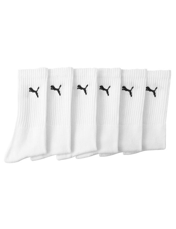 Mi-chaussettes Crew Puma&reg; - lot de 6 paires (blanc)