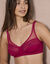 Soutien-gorge minimiseur microfibre et dentelle sans armatures - lot de 2 (marine + cerise)