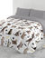 Couette microfibre imprimée chatons 200 g/m² (blanc / gris)