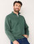 Sweat molleton col camionneur zippé (vert foncé)