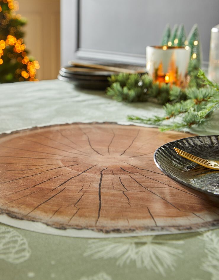 Set de table imprimé "rondin" - lot de 4 (marron)