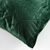Coussin carré velours motif feuilles (vert sapin)