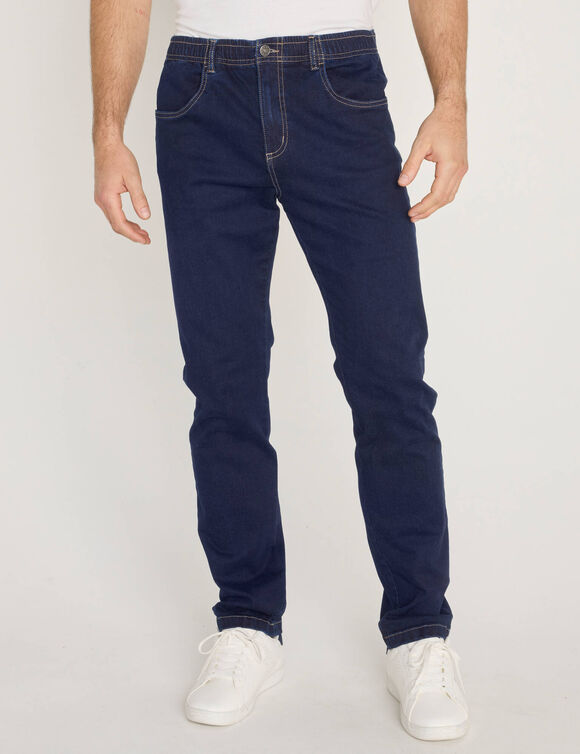 Jean droit taille &eacute;lastiqu&eacute;e - L28 (brut)