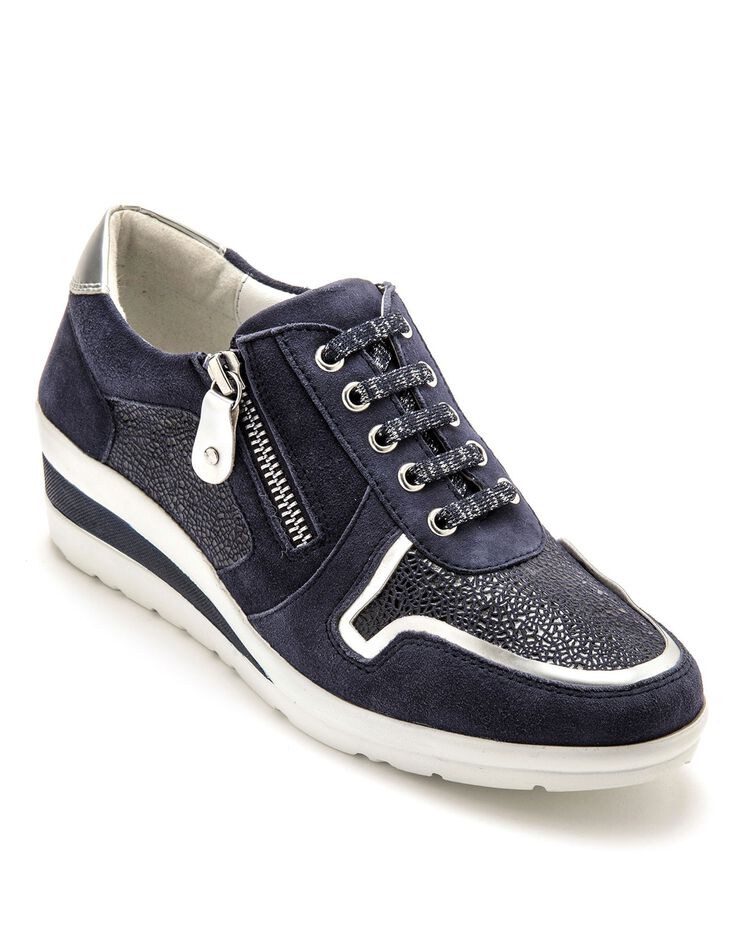 Derbies à lacets, petit compensé (marine) Derbies à lacets, petit compensé (marine)