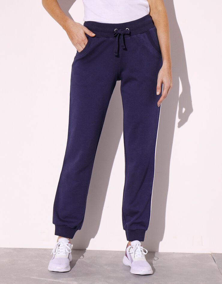 Pantalon blousant bicolore (marine / blanc) Pantalon blousant bicolore (marine / blanc)