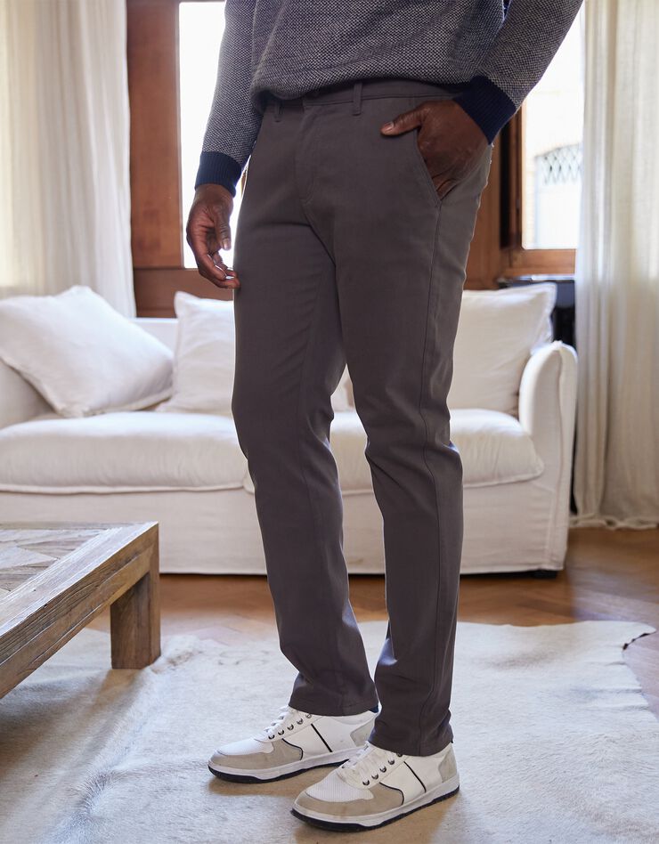 Pantalon chino toile gabardine (anthracite) Pantalon chino toile gabardine (anthracite)