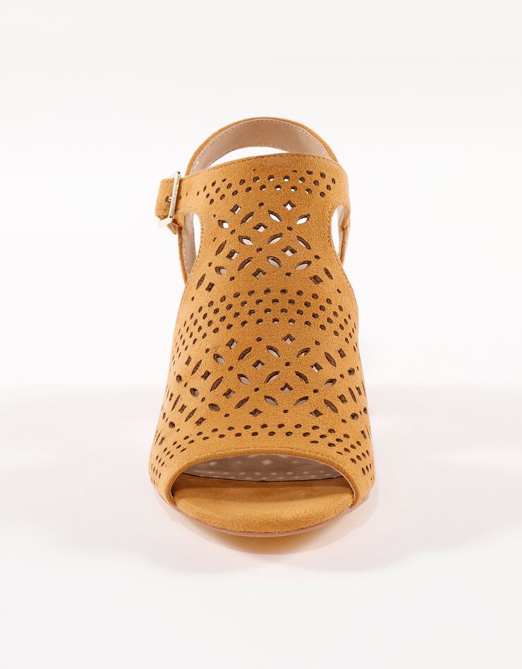 Sandales dessus ajouré bouts ouverts (caramel) Sandales dessus ajouré bouts ouverts (caramel)