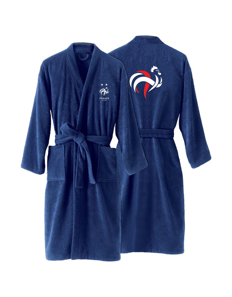 Peignoir de bain adulte FFF® personnalisable (bleu) Peignoir de bain adulte FFF® personnalisable (bleu)