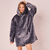 Plaid-sweat polaire à capuche doublé sherpa (gris) Plaid-sweat polaire à capuche doublé sherpa (gris)