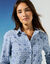 Chemisier chambray imprimé (bleu)