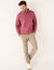 Sweat chaud col polo brod&eacute; poitrine maille c&ocirc;tel&eacute;e (rose fonc&eacute;)
